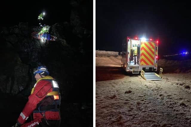 The casualty was rescued after teams got the call at around 3.30am on Tuesday.