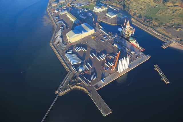 The former mothballed Nigg fabrication yard on the Cromarty Firth has been transformed into a multi-energy sector site