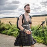 A kiltwalker during one of last year's kiltwalk events.