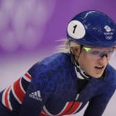 Elise Christie in action at the 2018 Winter Olympic Games in South Korea.  (Photo by Richard Heathcote/Getty Images)