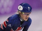 Elise Christie in action at the 2018 Winter Olympic Games in South Korea.  (Photo by Richard Heathcote/Getty Images)