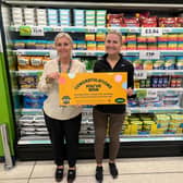 Gillian Dillon, Asda Ayr GSM and Jennifer Stevenson, Golden Ticket Winner