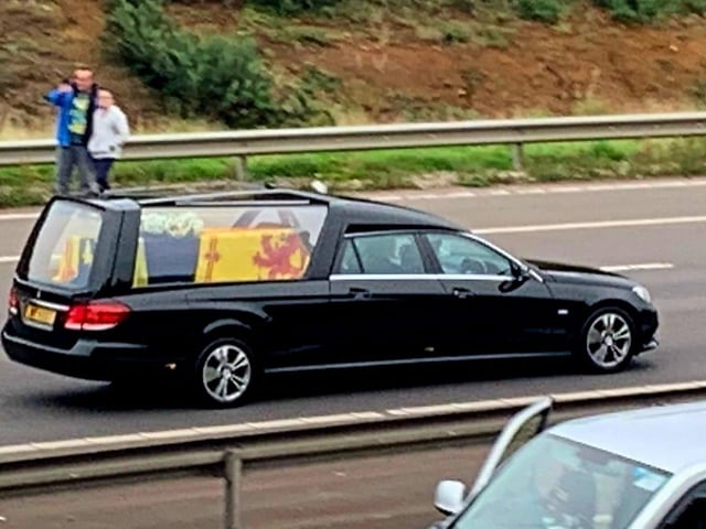 The cortege on the way to Edinburgh