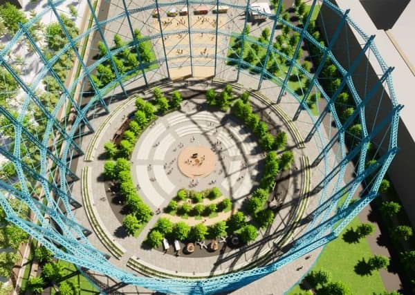 A new Gasholder Park is proposed to be created on Edinburgh's waterfront in the next few years (Image: Tetra Tech)