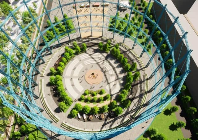 A new Gasholder Park is proposed to be created on Edinburgh's waterfront in the next few years (Image: Tetra Tech)