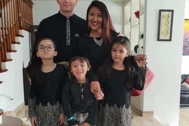 Steven Brown lives in Singapore with his wife, Hilwah and their three children Aaliyah, 12, and Yasmin, 9 and Harris, 8.