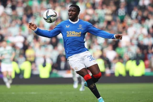Zambian international striker Fashion Sakala faces the challenge of compensating for the absence of both Kemar Roofe and Alfredo Morelos from the Rangers squad at a key stage of the season. (Photo by Alan Harvey / SNS Group)