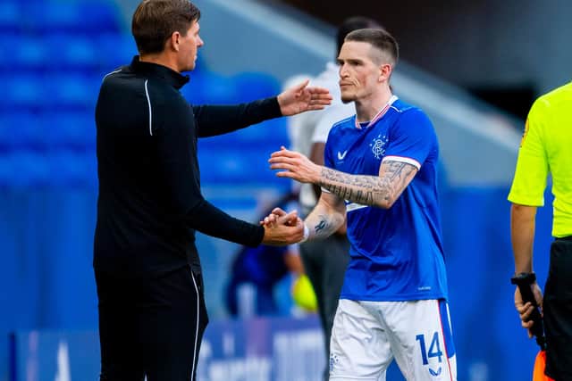 Steven Gerrard has confirmed Rangers have rejected a bid for Ryan Kent from Leeds United. Picture: SNS