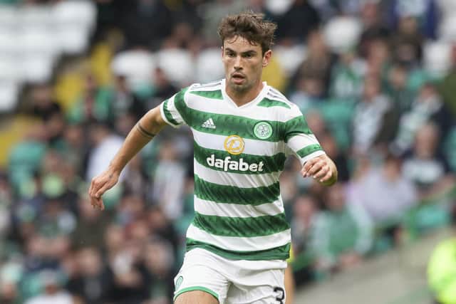Celtic's Matt O'Riley is made up about being reunited with close pal and fomrer Fulham academy team-mate Moritz Jenz.(Photo by Craig Williamson / SNS Group)