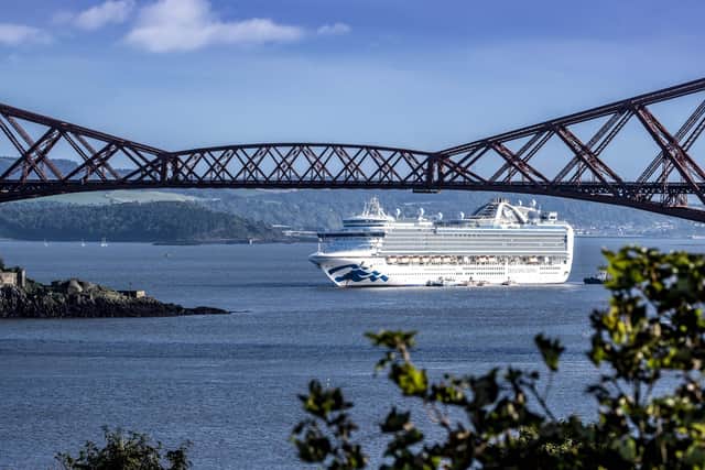 The Emerald Princess on the Forth. Picture: Peter Devlin