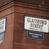 A sign alternatively naming Wilson Street 'Rosa Parks Street' and Glassford Street 'Fred Hampton Street' in Glasgow. Picture: Andrew Milligan/PA Wire