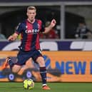 Lewis Ferguson in action for Bologna during a match against Juventus at Stadio Renato Dall'Ara on April 30. (Photo by Alessandro Sabattini/Getty Images)