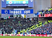 A general view of the Celtic fans during a cinch Premiership match between Rangers and Celtic at Ibrox Stadium, on January 02, 2023.