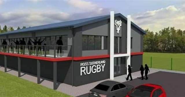 An image of how the clubhouse at the Ross Sutherland Rugby Club will look once development work is completed.
