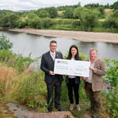 From left: Peter Walker, Managing Director, Maryculter House; Dr Lorraine Hawkins, River Director and Shane Christie, Ghillies representative.
