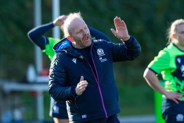 Head Coach Bryan Easson has discussed the support packages available to Scotland Women's rugby players.  (Photo by Mark Scates / SNS Group)