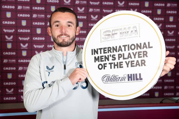 John McGinn has been named Scottish Football Writers International Player of the Year for a fourth year running.