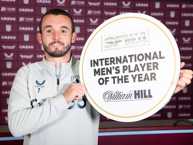 John McGinn has been named Scottish Football Writers International Player of the Year for a fourth year running.