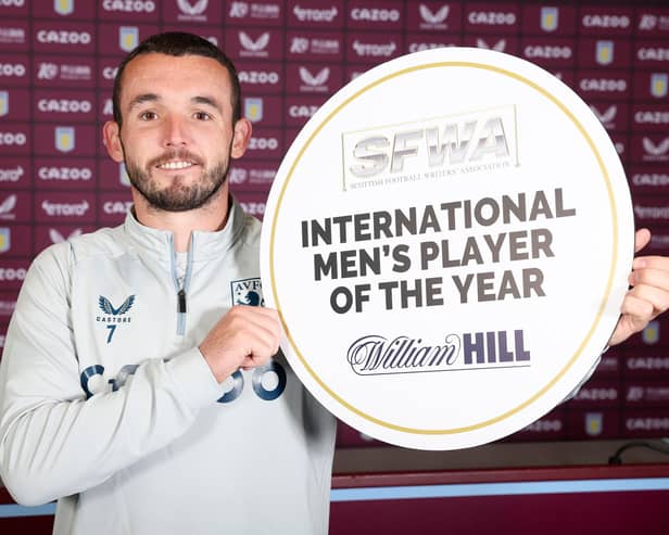 John McGinn has been named Scottish Football Writers International Player of the Year for a fourth year running.