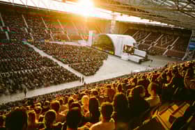 The Edinburgh International Festival moved its opening event out of the city centre to Tynecastle Park in 2019.