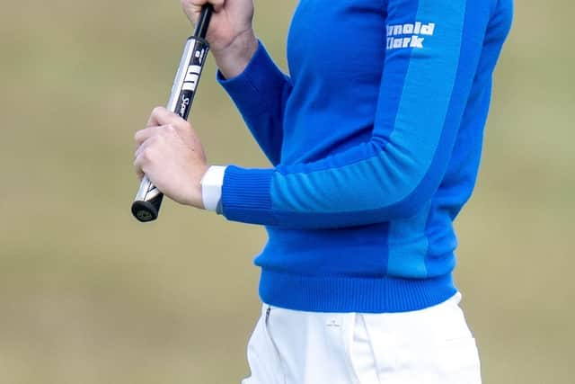 Louise Duncan on the 12th green at Muirfield. Picture: Jane Barlow/PA Wire.