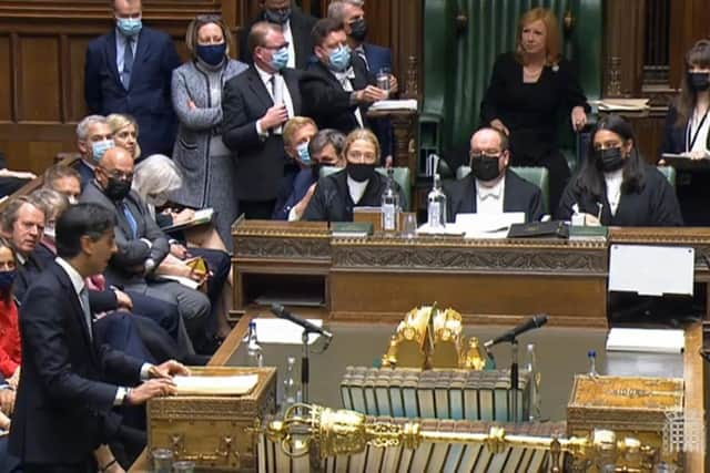 Chancellor of the Exchequer Rishi Sunak delivering his Budget to the House of Commons in London. (Image credit: House of Commons/PA Wire)