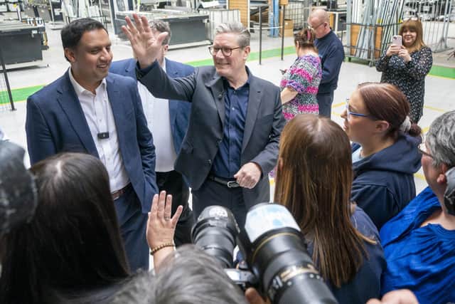 Labour Party leader Sir Keir Starmer during a visit to Window Supply Company in Bathgate,