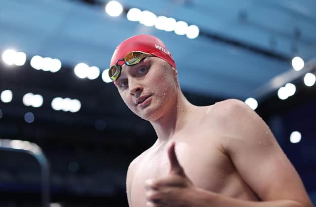 James Wilby reacts after the Men's 200m Breaststroke Final