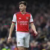 Arsenal's Kieran Tierney, the former Celtic left-back, is a rumoured transfer target for Real Madrid. (Photo by David Price/Arsenal FC via Getty Images)