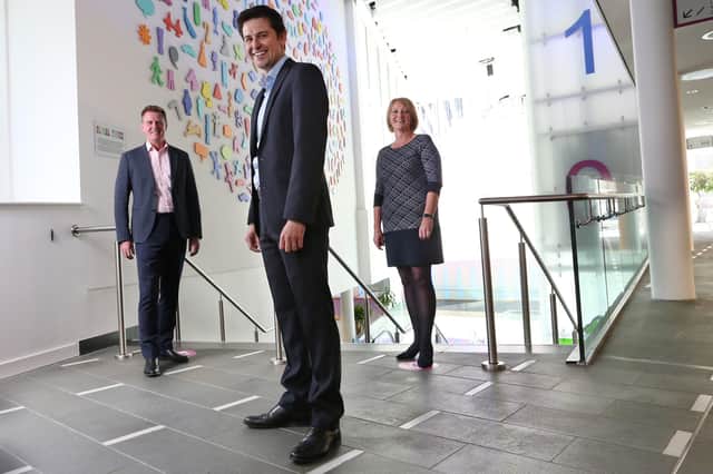 From left: Marshall Dallas, Stuart Bone and Marion McKean of the EICC. Picture: Stewart Attwood.