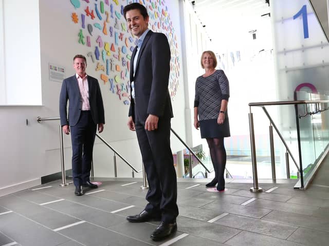 From left: Marshall Dallas, Stuart Bone and Marion McKean of the EICC. Picture: Stewart Attwood.