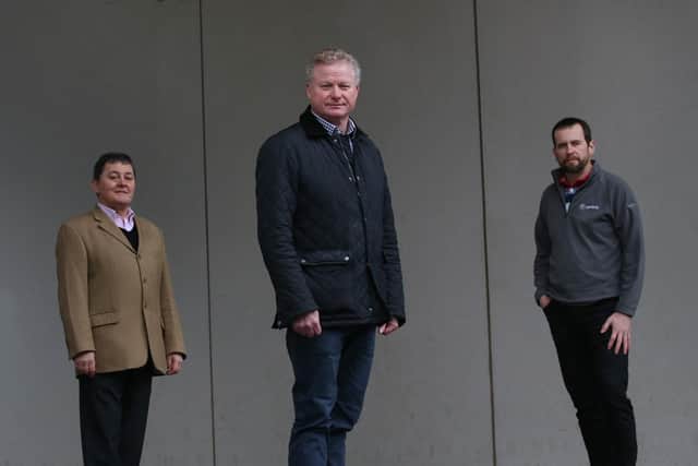David Ellis, Campbell Fraser and Gordon Sayers. Picture: Stewart Attwood