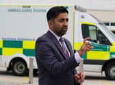 Scottish Health Secretary Humza Yousaf speaks to the media following a visit to the MTC (major trauma centre), at the Royal Infirmary Of Edinburgh, to mark the first year of the Scottish Trauma Network. Picture date: Monday August 29, 2022.