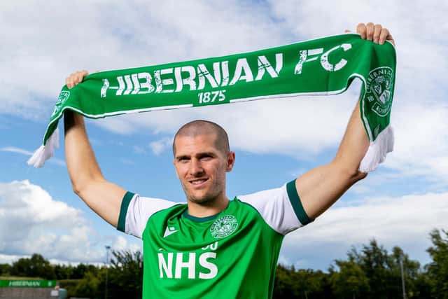 Alex Gogic is unveiled as Hibs' third summer signing