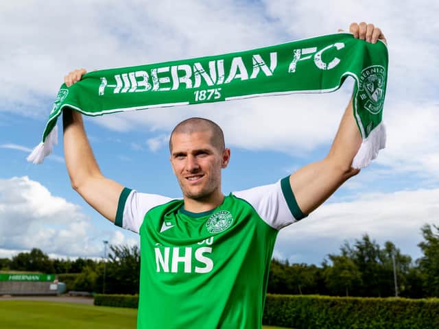 Alex Gogic is unveiled as Hibs' third summer signing