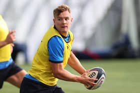 Darcy Graham during Scotland training at the Oriam. He has been picked at full-back to face Tonga. (Photo by Craig Williamson / SNS Group)