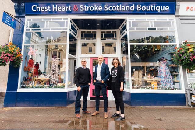 Mike Embrey (Right Medicine); Scott Hutchinson (Unity Trust Bank) and Jayne Forbes (CHSS)