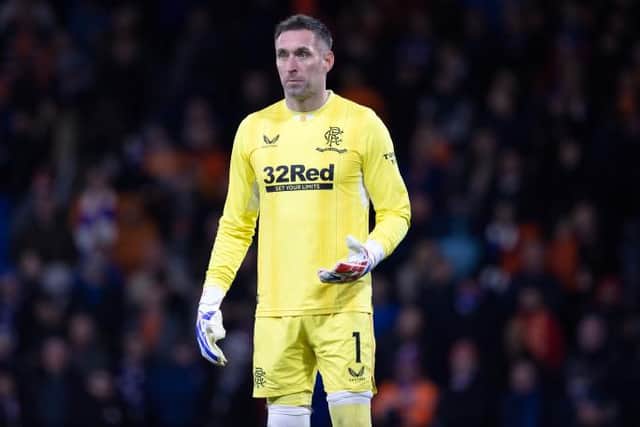 Goalkeeper hits his 100th European appearance and 96th for Rangers on the continent.