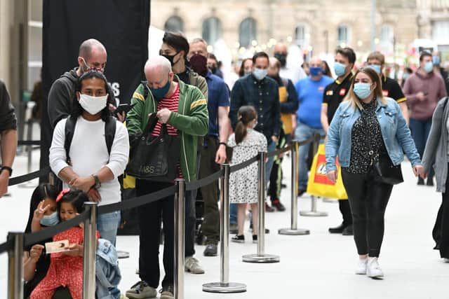 The first shoppers queued from 3am to get into the LEGO store and queues built throughout the day at some highly anticipated shops, some the first in Scotland