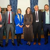Guest speakers at at COP26 event hosted by the Royal College of Physicians and Surgeons of Glasgow, including Parveen Kumar (third from left), Jackie Taylor, Richard Smith and Nick Watts.