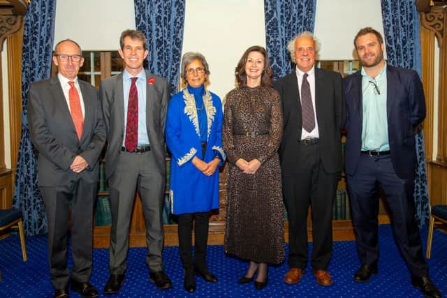 Guest speakers at at COP26 event hosted by the Royal College of Physicians and Surgeons of Glasgow, including Parveen Kumar (third from left), Jackie Taylor, Richard Smith and Nick Watts.