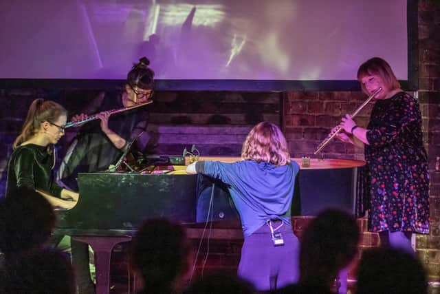 Quartet p.e.r.s.o.n.a.l.c.l.u.t.t.e.r performing at Deep Time PIC: Chris Scott / Courtesy the Fruitmarket