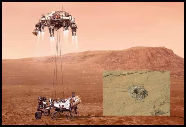 Nasa's Curisoity rover drilled sites on the Martian surface in 2020 named Edinburgh and Glasgow.