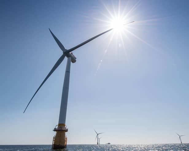 Equinor’s Hywind Scotland wind farm is located off the coast of Peterhead. Picture: Michal Wachucik/Abermedia