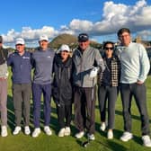 Major winners Jordan Spieth and Justin Thomas were part of a group that played at North Berwick Golf Club on Tuesday night. Picture: North Berwick Golf Club