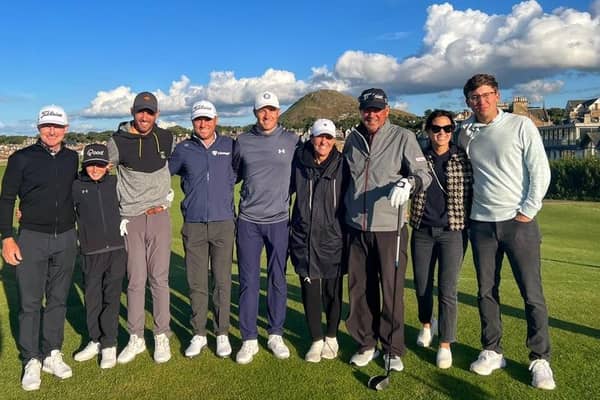Major winners Jordan Spieth and Justin Thomas were part of a group that played at North Berwick Golf Club on Tuesday night. Picture: North Berwick Golf Club