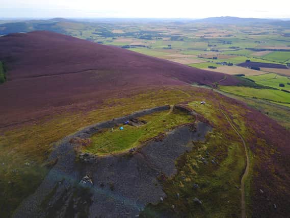 A Pictish hillfort described as "verging on urban in scale" was discovered at Tap O' Noth in Aberdeenshire by archaeologists from Aberdeen University. PIC: University of Aberdeen.