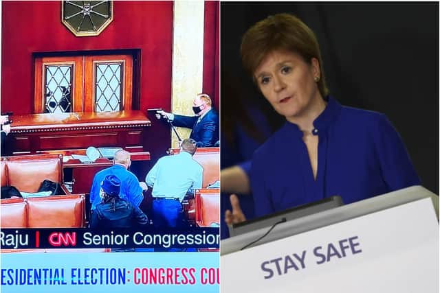 Nicola Sturgeon describes scenes at US Capitol as 'utterly horrifying'