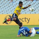 Alfredo Morelos has scored one goal in seven friendly appearances for Colombia and is bidding to make his competitive debut in their World Cup qualifiers against Venezuela and Peru (Photo MIGUEL ROJO/AFP via Getty Images)