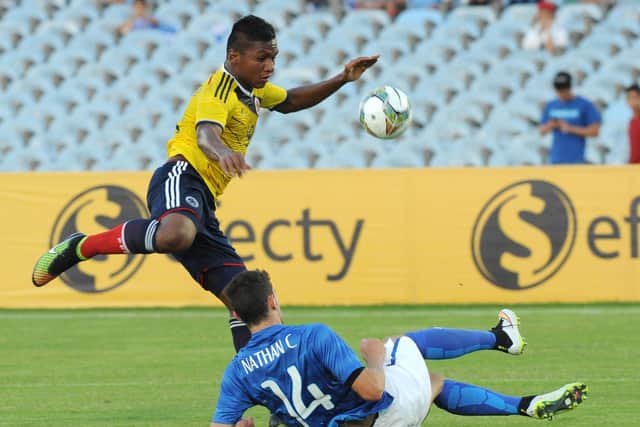 Alfredo Morelos has scored one goal in seven friendly appearances for Colombia and is bidding to make his competitive debut in their World Cup qualifiers against Venezuela and Peru (Photo MIGUEL ROJO/AFP via Getty Images)